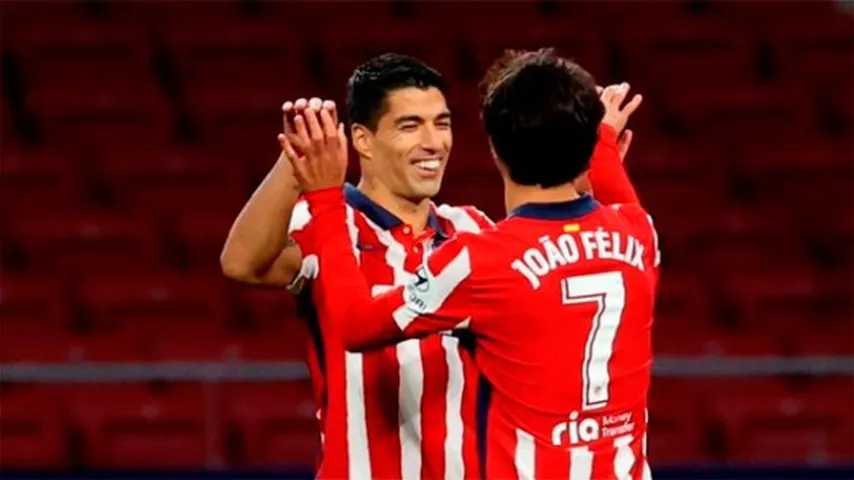 Luis Suárez, feliz y decisivo en el Atlético de Madrid. (Foto: @LaLigatv)