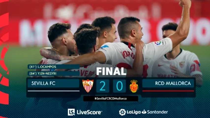 El Sevilla acaricia la Champions del próximo año. (Foto: @LaLiga)