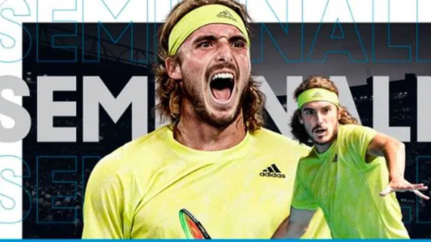 En semifinales, Stéfanos Tsitsipas se enfrentará al ruso Daniil Medvedev. (Imagen: @AustralianOpen)