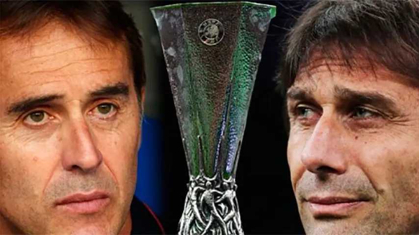 Julen Lopetegui y Abtonio Conte, el gran choque táctico entre España e Italia. (Foto: UEFA Europa League)