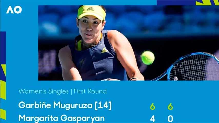 Garbiñe Muguruza derrotó a su primera rival rusa. (Foto: @AustralianOpen)