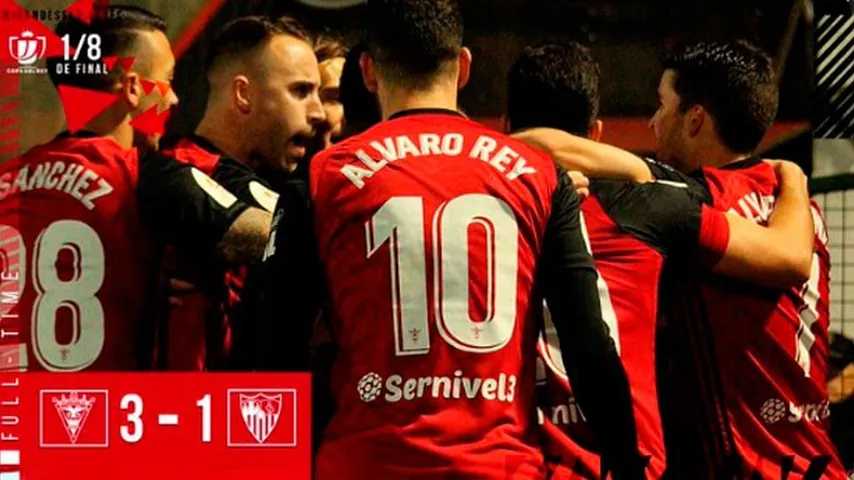 El Mirandés, único superviviente de Segunda en la Copa. (Foto: @CDMirandes)