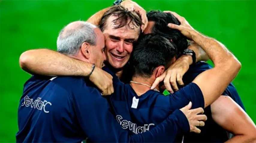 Las lágrimas de Lopetegui conmovieron y dejaron una de las imágenes de 2020. (Foto: Movistar Plus)