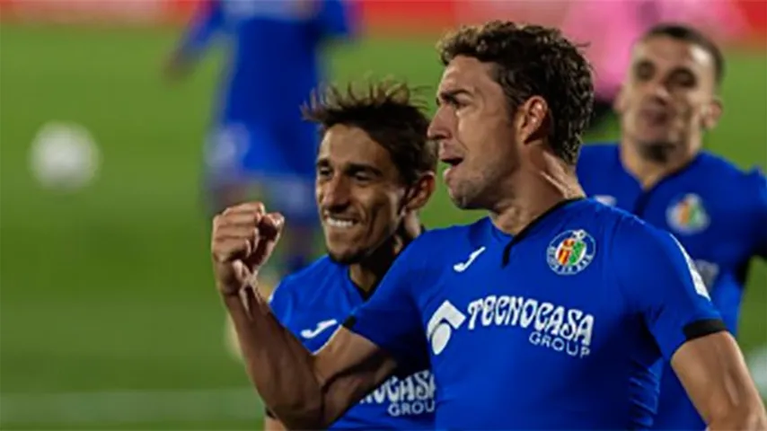 Felicidad del Getafe ante una victoria con autoridad. (Foto: @LaLigatv)