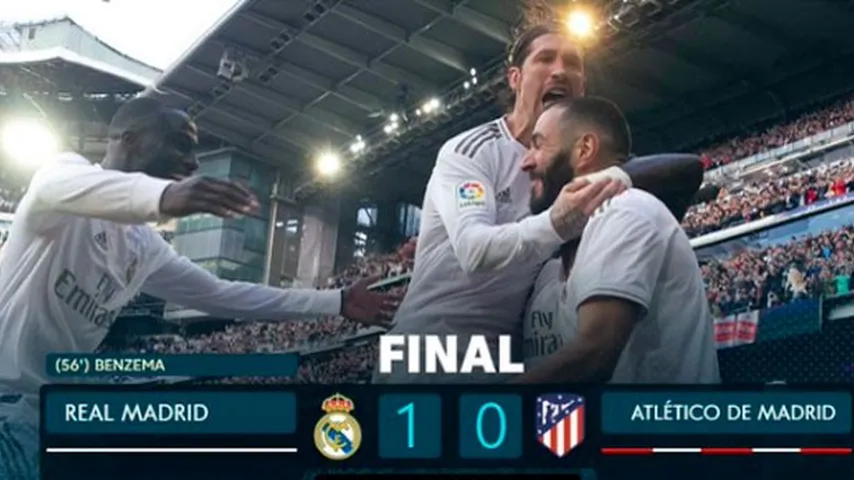 Karim Benzema cambió la historia de los últimos duelos en el Santiago Bernabéu. (Foto: @LaLigatv)