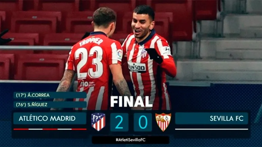 Correa y Saúl le dieron la victoria al Atlético. (Foto: LaLiga)