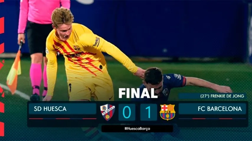 Frenkie de Jong logró la victoria para el FC Barcelona. (Foto: @LaLiga)