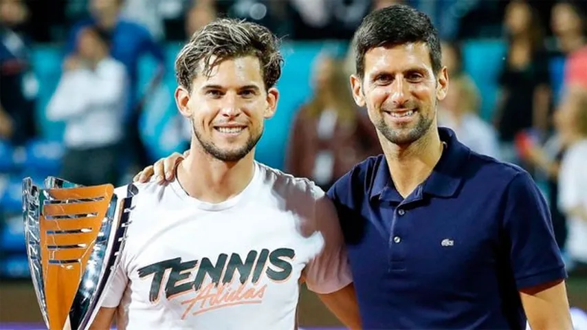 Dominic Thiem ganó el torneo de exhibición Adria Tour organizado por Djokovic. (Foto: @DjokerNole/Twitter)