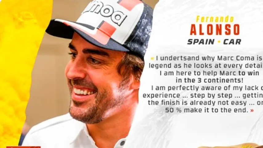 Primera participación de Fernando Alonso en un rally Dakar. (Foto: @dakar)