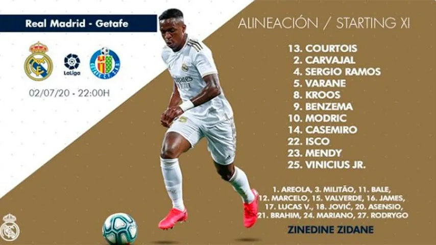 Vinicius, el jugador que crece en el ataque del Real Madrid. (Imagen: @LaLigatv)