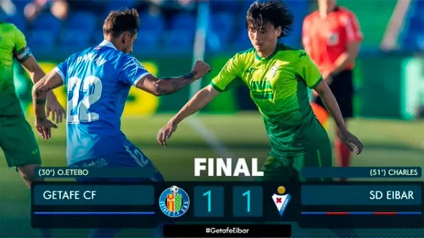 El Getafe da un paso atrás por la Champions. (Foto: @LaLigatv)