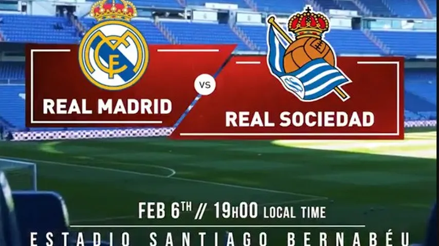 El choque de Real Madrid y Real Sociedad, todavía a partido único. (Imagen: @realmadrid/Twitter)