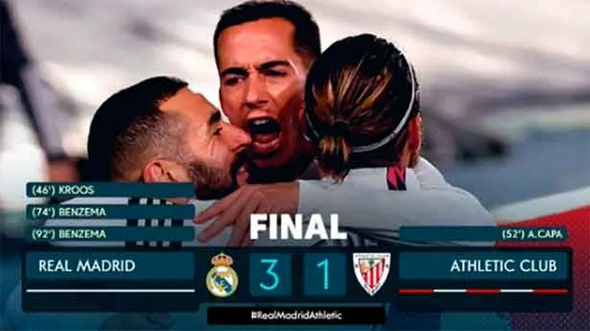 Un partido extraordinario de Karim Benzema. (Foto: @LaLigatv)