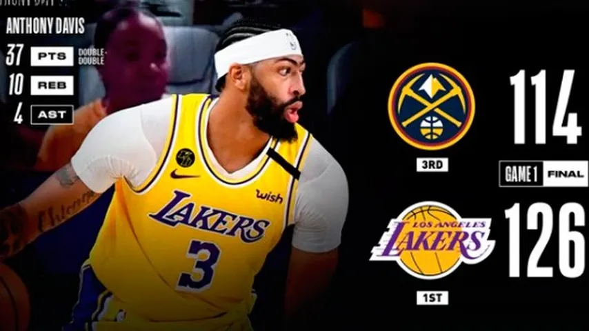 Anthony Davis, estrella del partido de los Lakers. (Foto: @NBA)