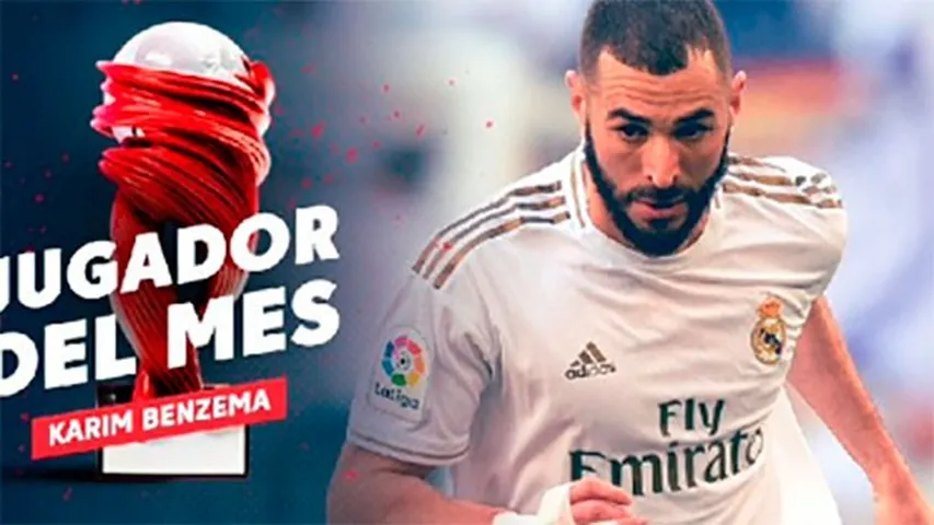 Karim Benzema, el mejor jugador del mes de junio. (Foto: @LaLigatv)