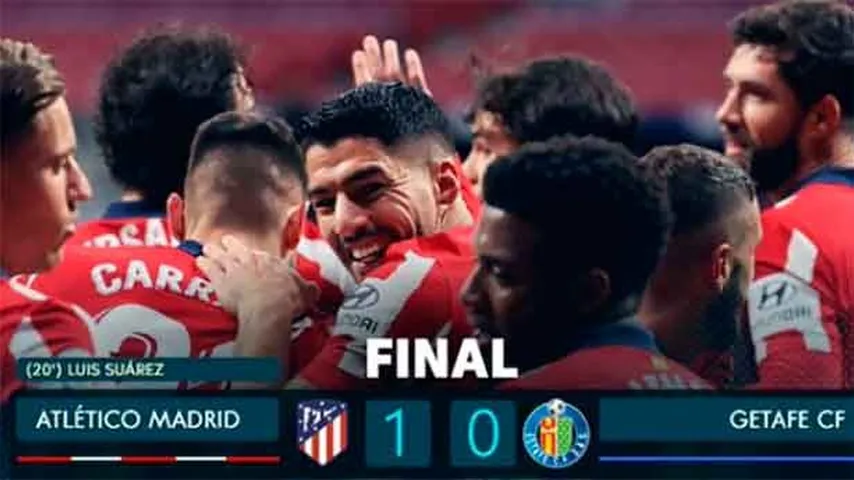 Luis Suárez, un hombre feliz en el Atlético de Madrid. (Foto: @LaLigatv)