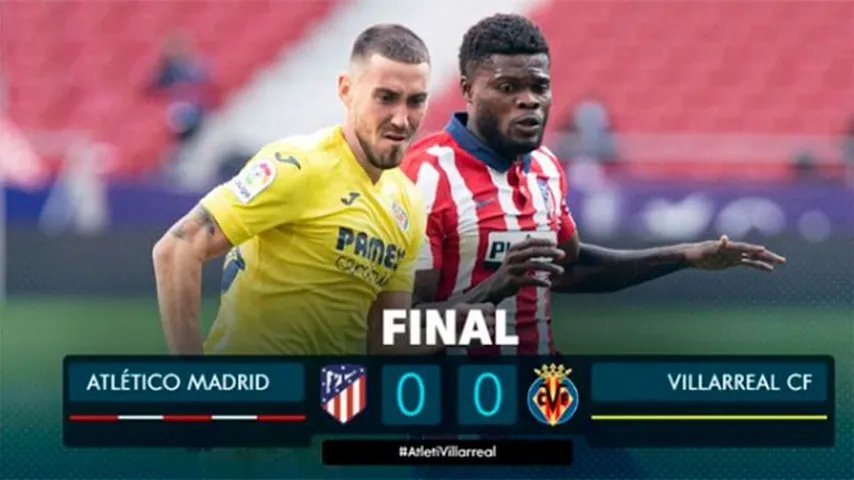 El 1-4-4-2 de Simeone no logró superar al Villarreal. (Imagen: @LaLigatv)