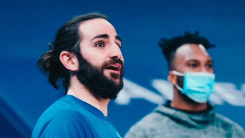 Ricky Rubio celebró la victoria de los suyos. (Foto: @Timberwolves)